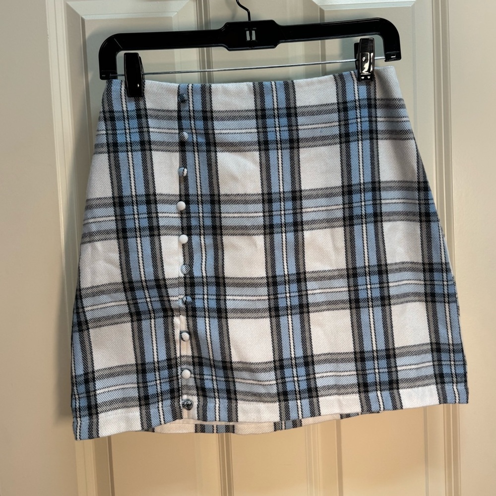 Francesca’s high-rise miniskirt